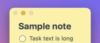 Note window buttons